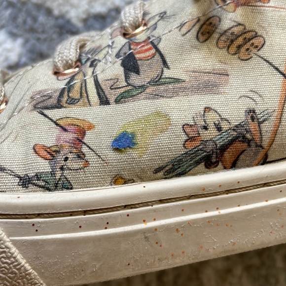 Disney x TOMS Cinderella Mice at Work sneakers. Size Y13.5 - Picture 5 of 6